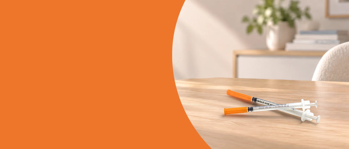 Sensifine insulin syringes with clear markings and smooth-gliding plungers for safe and accurate daily care.