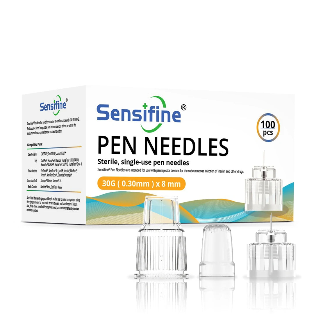 Sensifine Plus Pen Needles - 30G × 8mm (5/16") - BX100