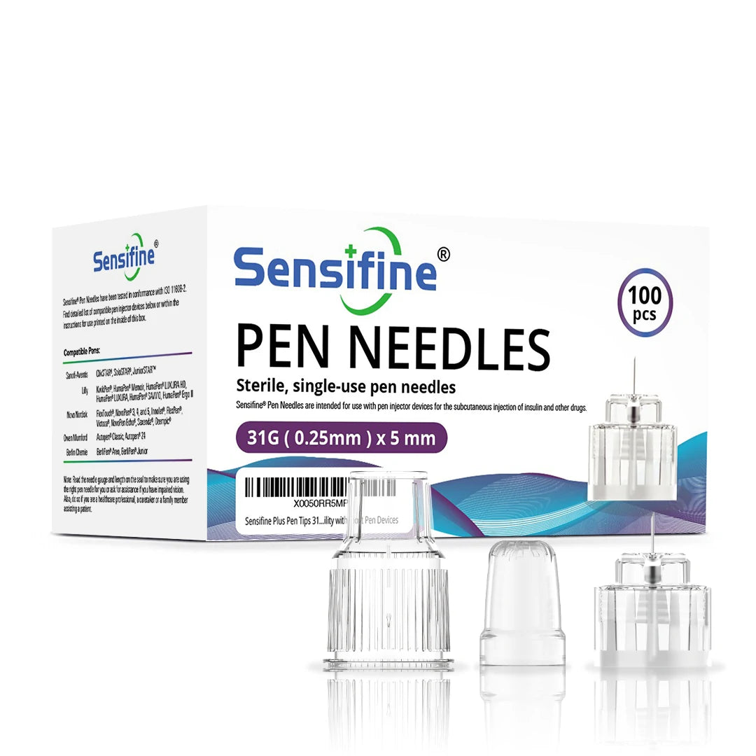 Sensifine Plus Pen Needles - 31G × 5mm (3/16") - BX 100