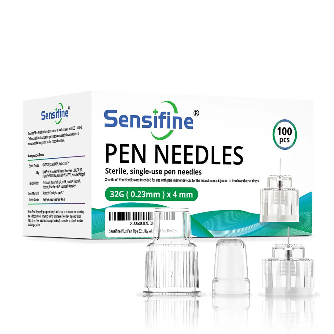 Sensifine Plus Pen Needles - 32G × 4mm (5/32") - BX 100
