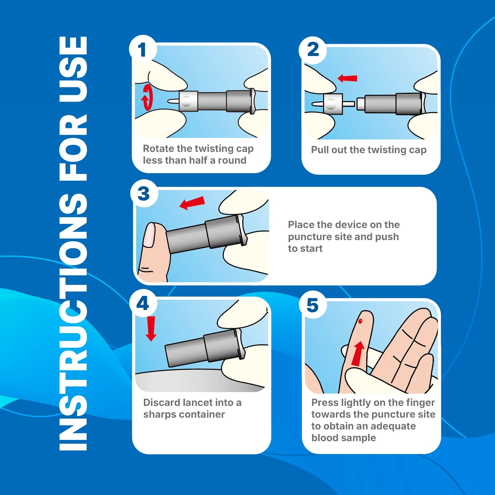 Safety Lancets, Pressure Activated - BX 100