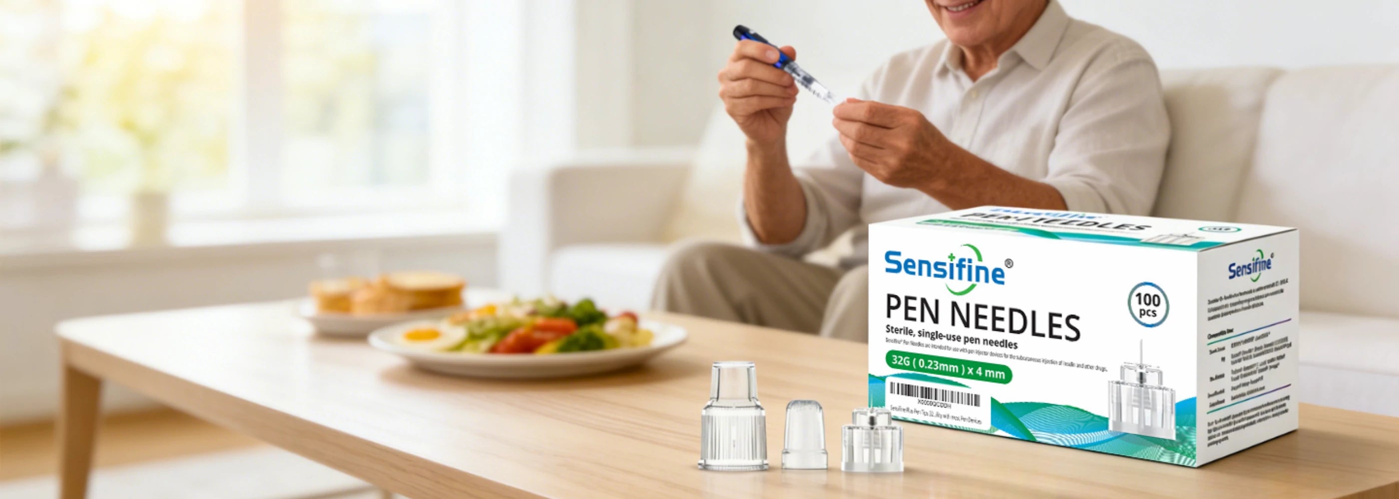 Sensifine pen needles designed for a near-painless experience, and universally compatible with most insulin pens.