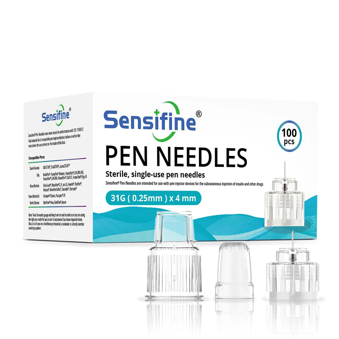 Sensifine Plus Pen Needles - 31G × 4mm (5/32") - BX 100