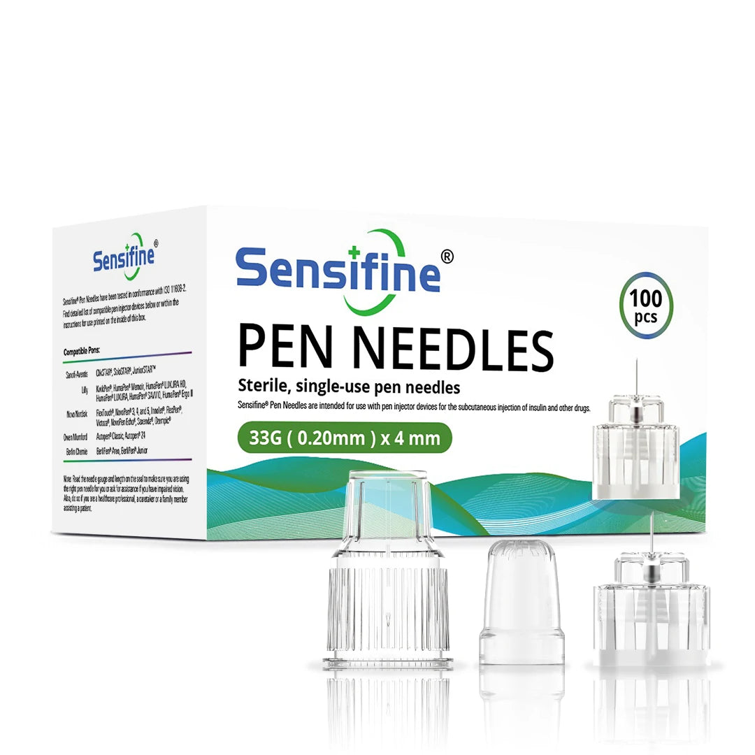 Sensifine Plus Pen Needles - 33G × 4mm (5/32") - BX 100