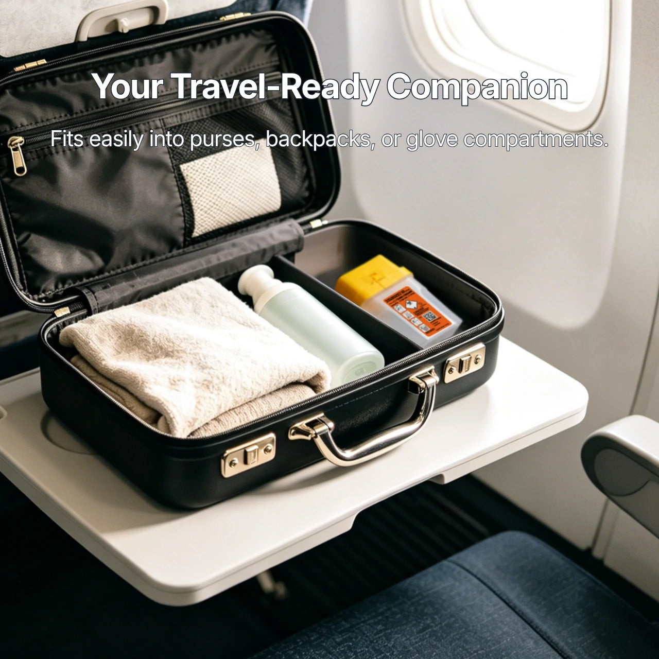 The Sensifine 0.2L sharps container features a compact design that is ideal for carrying while traveling.