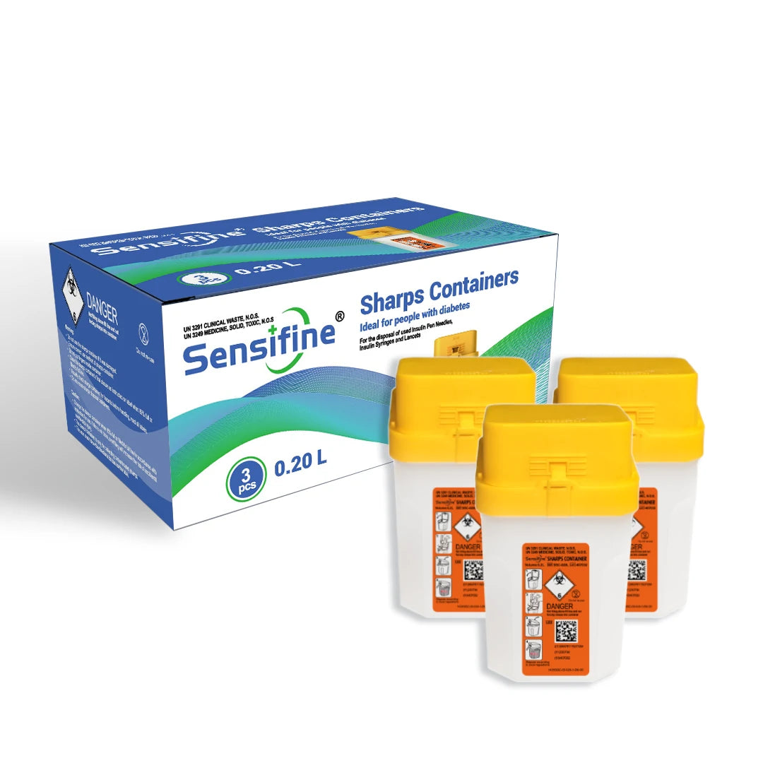Sensifine 0.2L Sharps Containers — Pack of 3