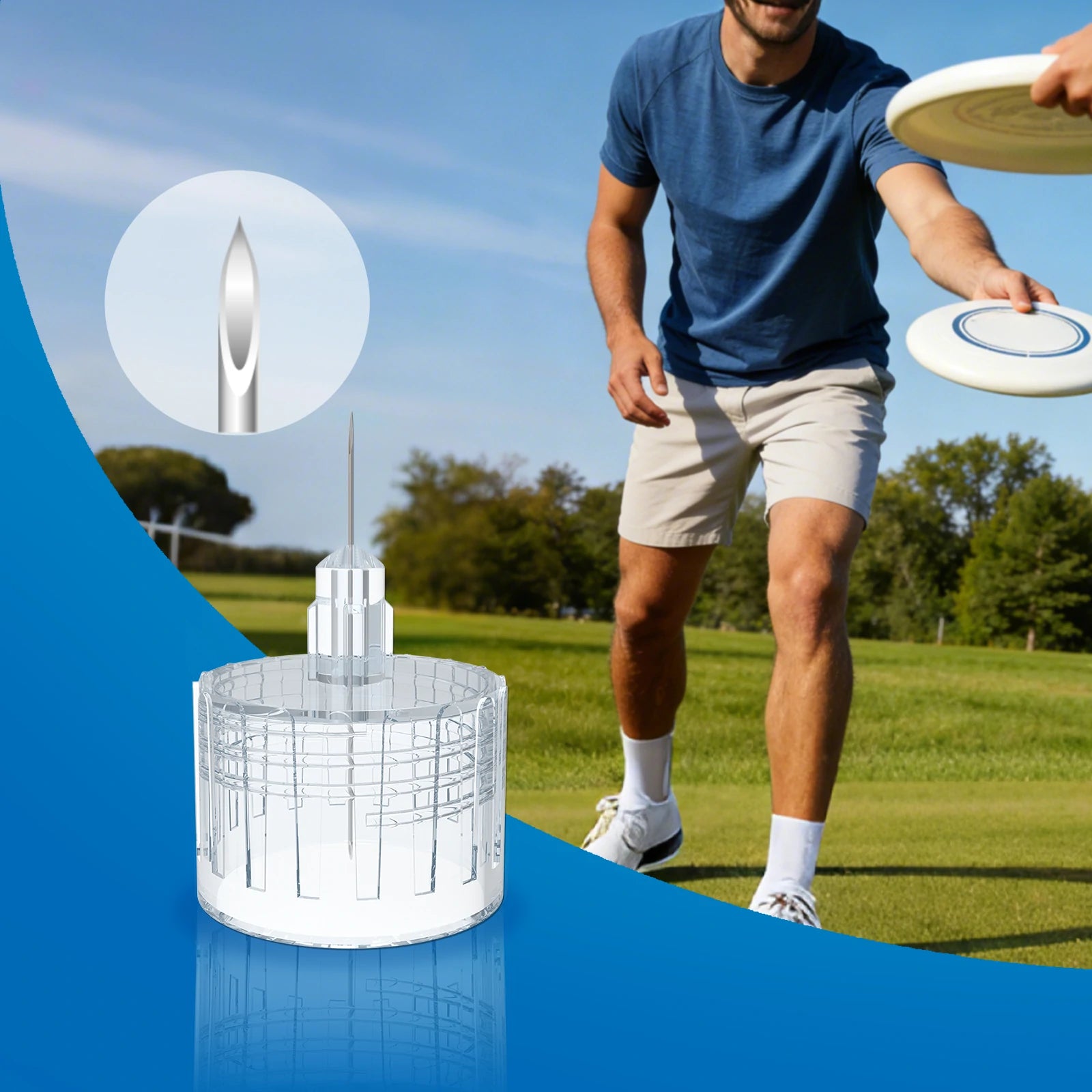 Ultra-fine tri-bevel needle tip of Sensifine pen needles featuring advanced silicone coating technology for smoother skin penetration and comfort.